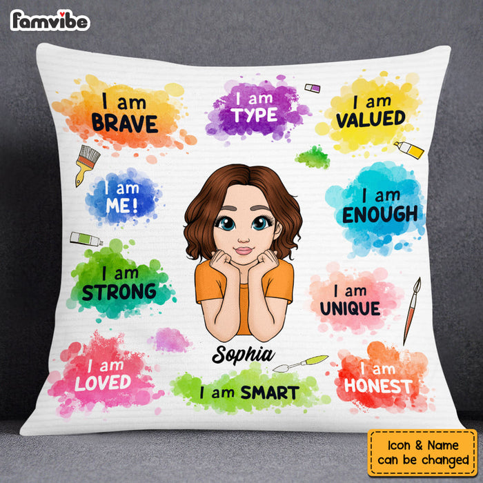 Personalized Gift For Granddaughter  I Am Brave Pillow 23145 1