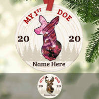 Personalized My First Duck And Doe Hunting Deer  Ornament OB62 73O53 thumb 1