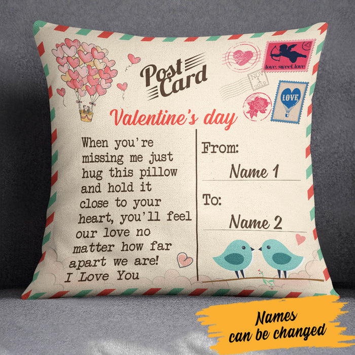 Personalized Love Letter Long Distance Couple Pillow DB81 65O60 (Insert Included) 1