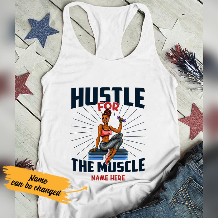 Personalized BWA Gym Hustle Racerback Tank SB16 30O36 1