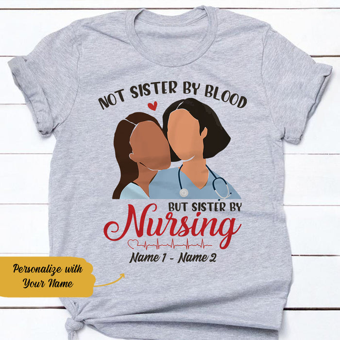 Personalized Nurse Friends Sister By Nursing T Shirt SB31 67O58 1