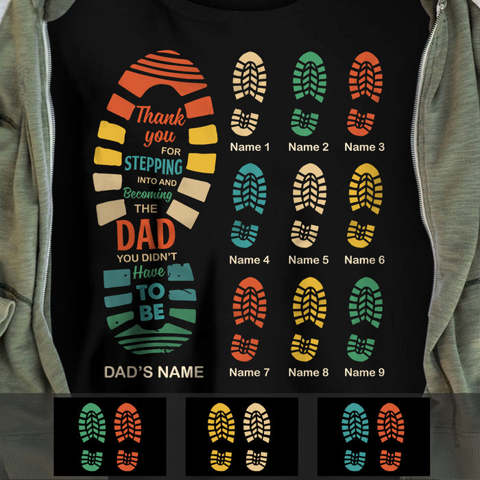 Personalized Step Dad Thank You T Shirt MY42 26O47 1