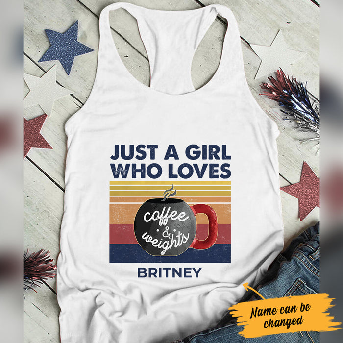 Personalized Gym & Coffee Racerback Tank JL102 95O34 1