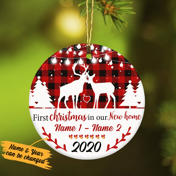 Personalized Deer Hunting Couple Our New Home  Ornament SB93 67O34 1