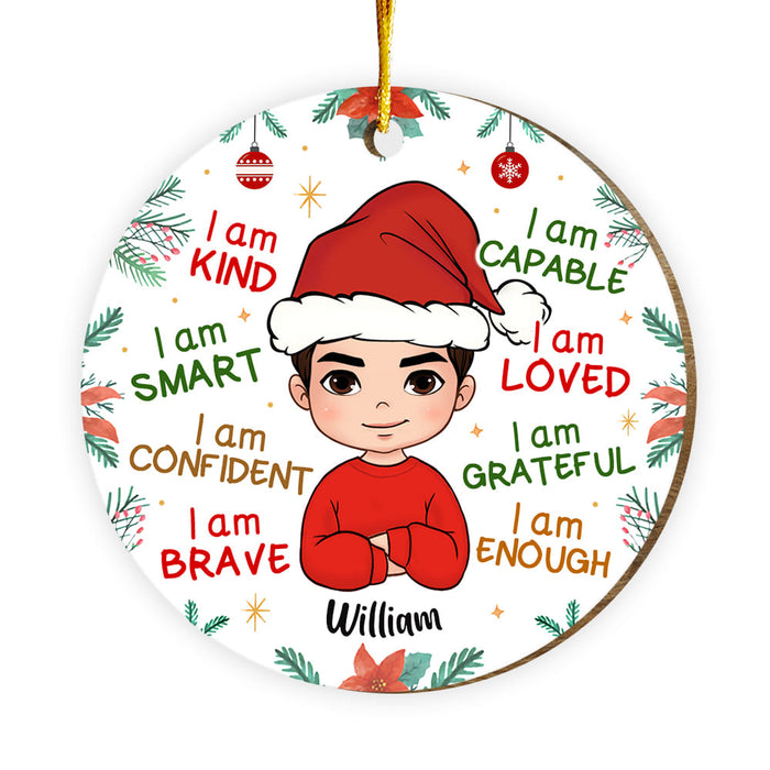 Personalized Gift For Grandson I Am Kind Circle Ornament 30177 1