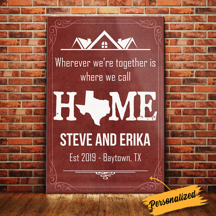 Personalized Home State Canvas JL201 81O34 1