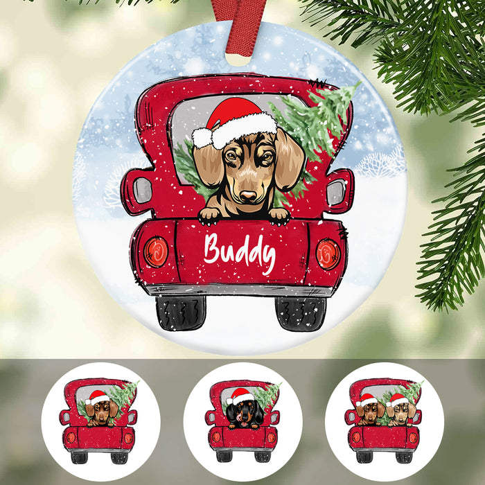 Personalized Dachshund Dog Christmas Ornament SB301 81O34 1
