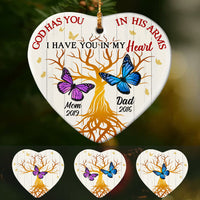 Personalized Butterfly Memorial Mom Dad Ornament OB162 95O53 thumb 1
