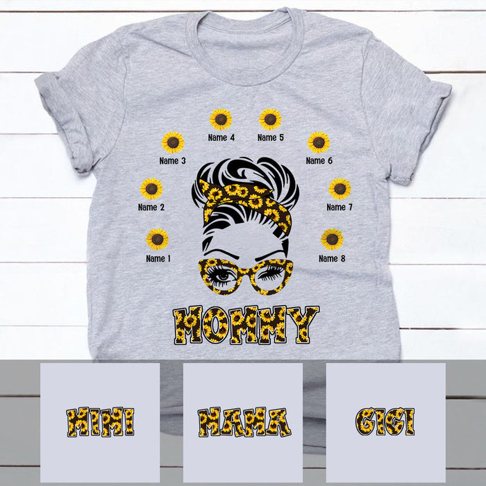 Personalized Mom Grandma Sunflowers T Shirt AP74 30O53 1