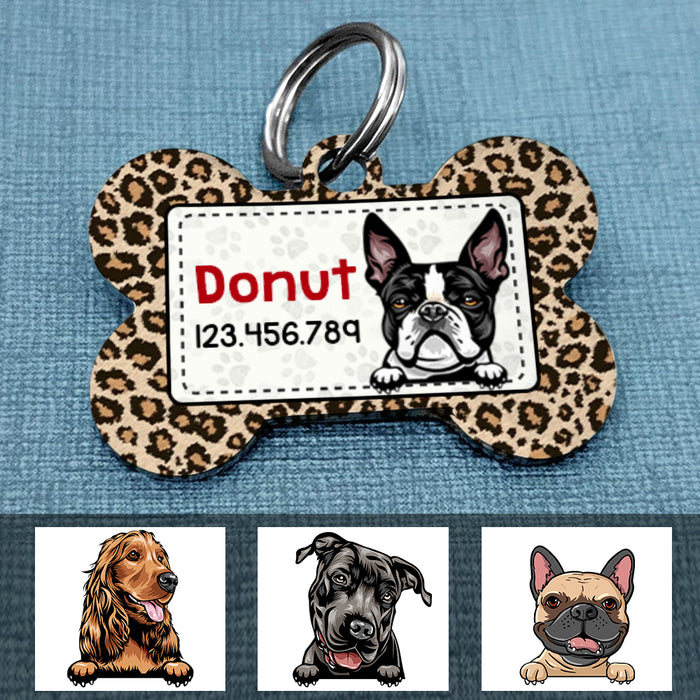 Personalized Dog ID Christmas Bone Pet Tag NB52 81O47 1