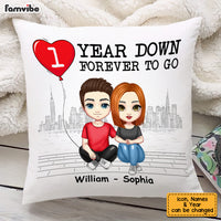 Personalized Couple Anniversary Pillow JL153 85O53 thumb 1