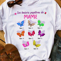 Personalized Grandma Butterfly Grand-mère French T Shirt AP95 30O53 thumb 1