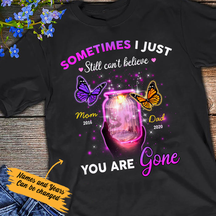 Personalized Memorial Butterfly Loss Of Mom Dad T Shirt MR311 30O57 1