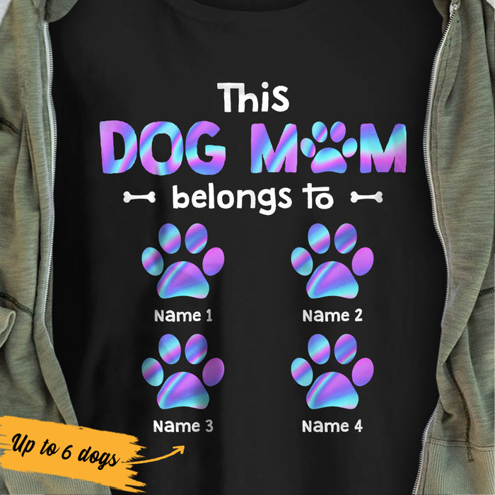 Personalized Dog Mom Belongs T Shirt JR214 81O36 1