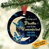 Personalized Memorial Mom Dad Butterfly Moon Ornament SB515 81O47 thumb 1