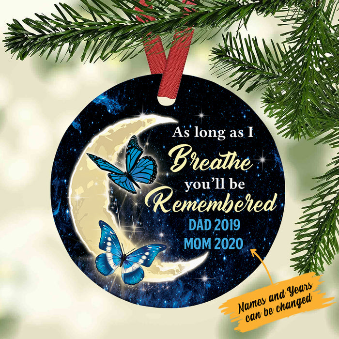 Personalized Memorial Mom Dad Butterfly Moon Ornament SB515 81O47 1