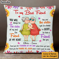 Personalized Gift For Friends Sister Of My Soul Friend Of My Heart Pillow 31014 thumb 1