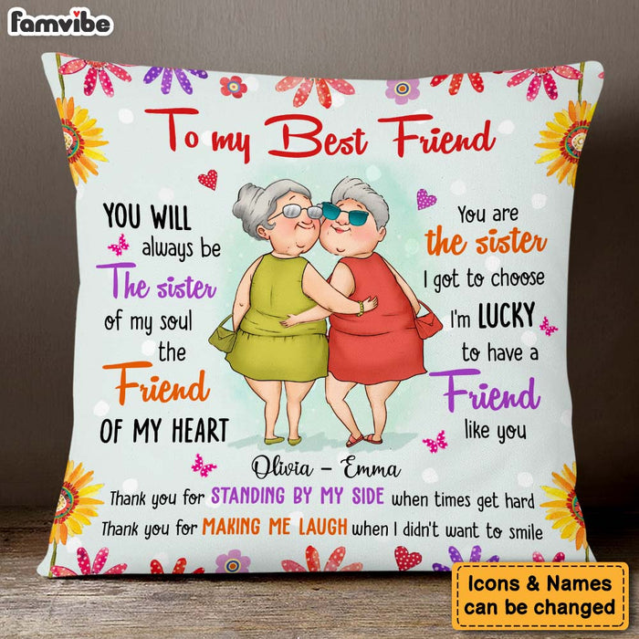 Personalized Gift For Friends Sister Of My Soul Friend Of My Heart Pillow 31014 1