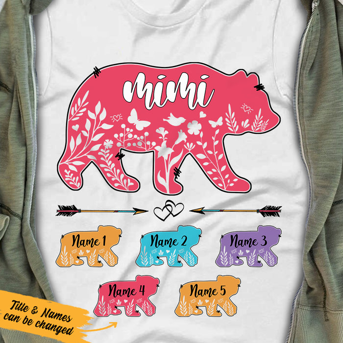 Personalized Bear Mom Grandma T Shirt MR102 65O36 1