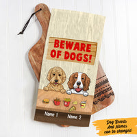 Personalized Beware Of The Dog Kitchen Towel  DB181 73O60 thumb 1