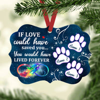 Personalized Dog Memorial Lived Forever Benelux Ornament OB122 81O34 thumb 1