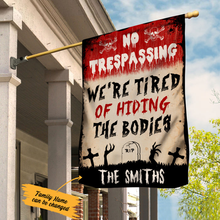 Personalized Witch No Trespassing Halloween Flag JL222 85O36 1