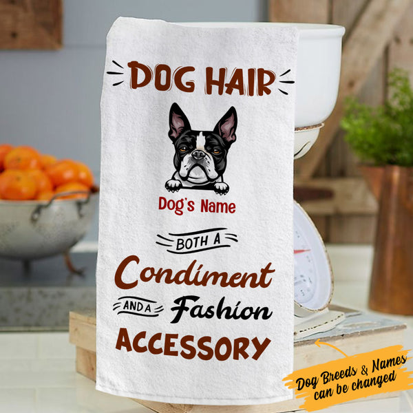 Dog hair both a sale condiment and a fashion accessory