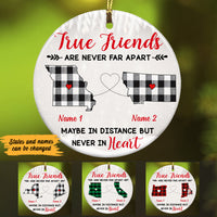 Personalized True Friends Long Distance  Ornament SB2426 30O47 thumb 1