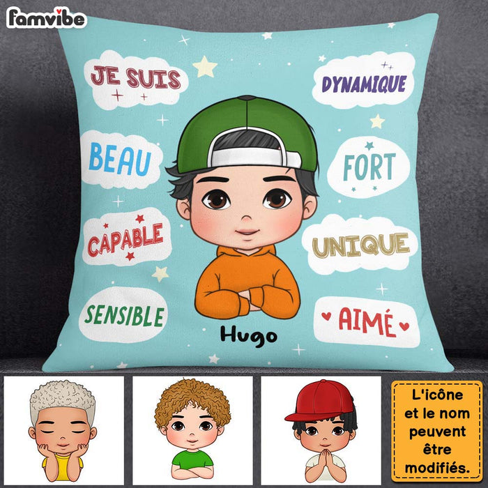 Personalized Gift For Grandson French Je Suis Pillow 30165 1