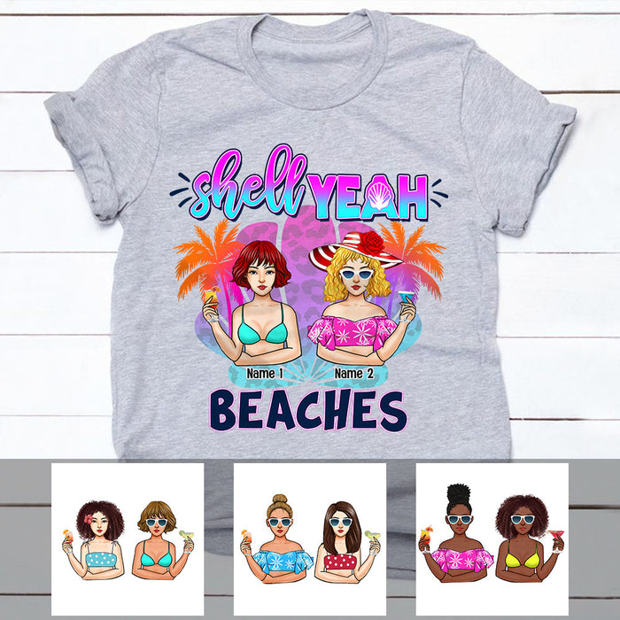 Personalized Beach Friends Shell Yeah T Shirt JL22 95O53 1
