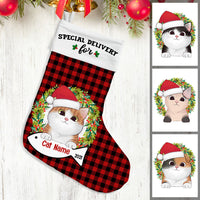 Personalized Christmas Cat Stocking SB101 30O53 thumb 1