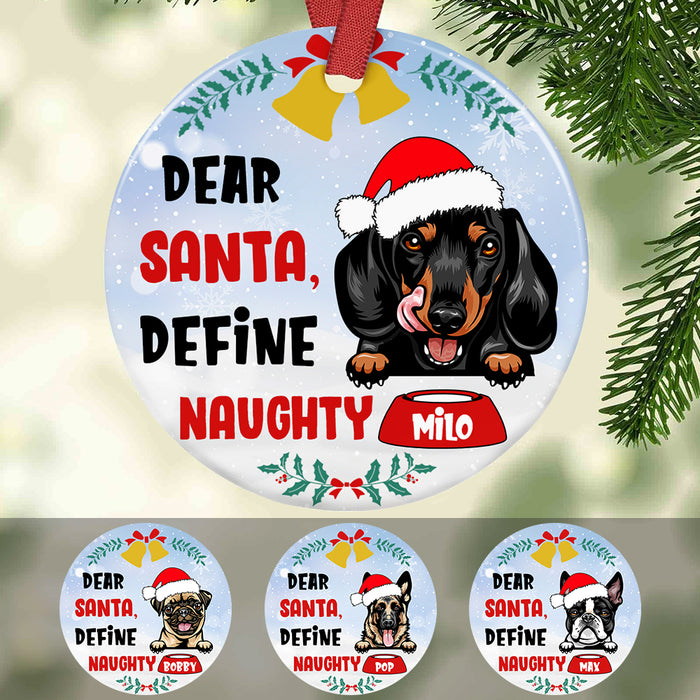 Personalized Dear Santa Dog Christmas  Ornament OB51 67O36 1