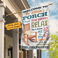 Personalized Porch Rules Gardening Garden Flag JN252 95O47 thumb 1