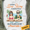 Personalized Couple Beach Love Story T Shirt JN151 30O34 thumb 1