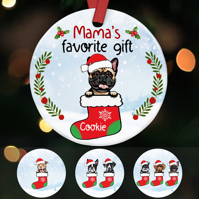 Personalized Dog Mom Favorite Gifts Christmas  Ornament OB203 30O58 1