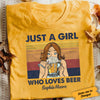 Personalized Beer Girl Just A Girl T Shirt JL272 30O34 1