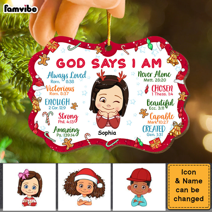 Personalized Gift For Granddaughter God Says I Am Benelux Ornament 30187 1
