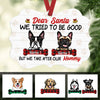 Personalized Dear Santa Dog Christmas MDF Benelux Ornament OB55 85O34 1