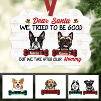 Personalized Dear Santa Dog Christmas MDF Benelux Ornament OB55 85O34 thumb 1