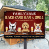 Personalized Dog Backyard Bar & Grill Proudly Serving Metal Sign JL93 24O34 1