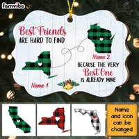 Personalized Long Distance State Map Benelux Ornament NB165 30O47 thumb 1