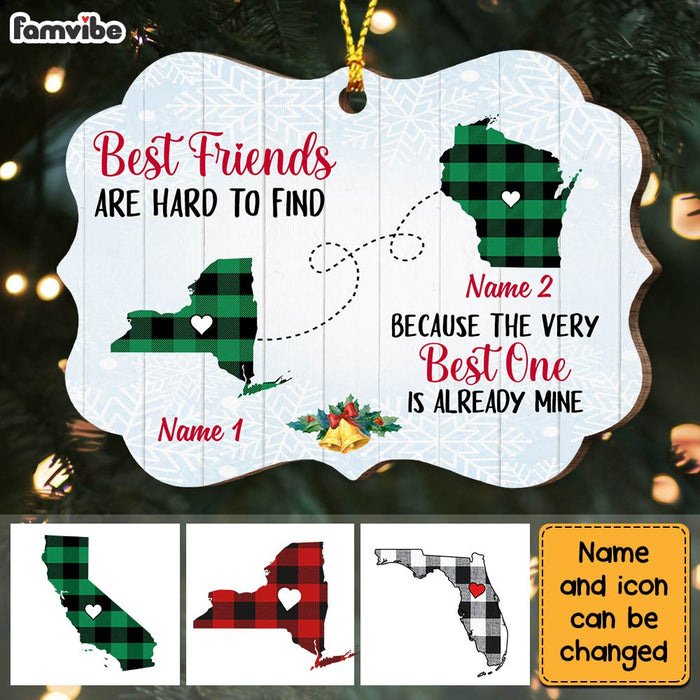 Personalized Long Distance State Map Benelux Ornament NB165 30O47 1