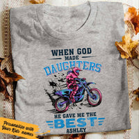 Personalized Dad Dirtbike  White T Shirt JN85 74O57 thumb 1