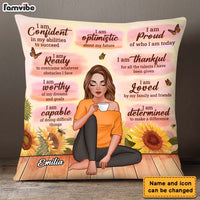 Personalized Daughter Granddaughter Daily Positive Affirmations Motivational Pillow 22704 thumb 1