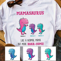 Personalized Roar Some Mom Grandma Dinosaur T Shirt MR61 95O58 thumb 1