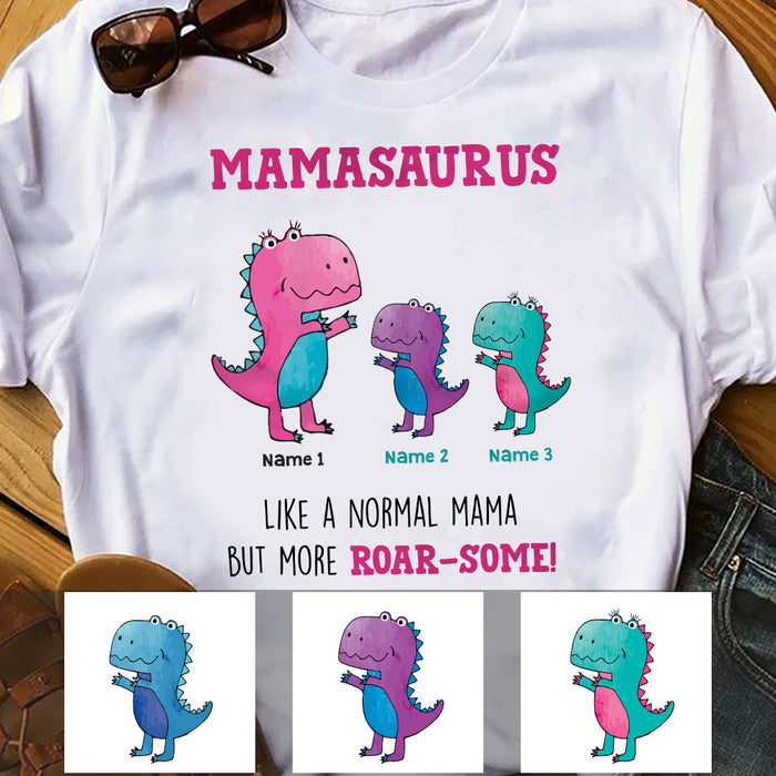 Personalized Roar Some Mom Grandma Dinosaur T Shirt MR61 95O58 1
