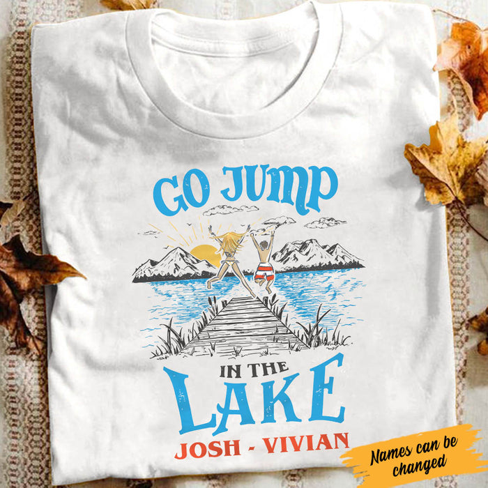 Personalized Jump in The Lake White T Shirt JL22 95O60 1
