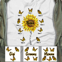 Personalized Mom Grandma Sunflower T Shirt MR262 30O60 thumb 1