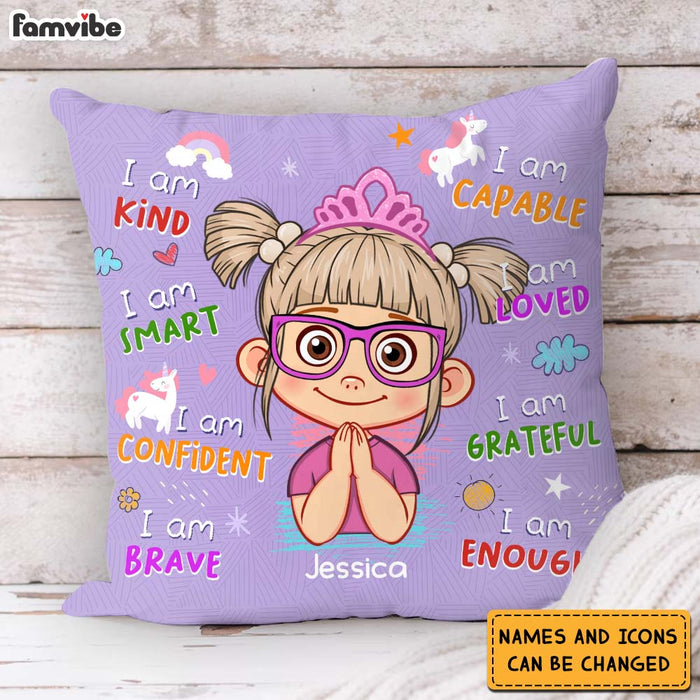 Personalized Birthday Gift For Granddaughter Affirmation Unicorn Pillow 30986 1