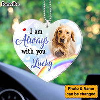 Personalized Dog Lovers Gift I Am Always With You Transparent Acrylic Car Ornament 31499 thumb 1